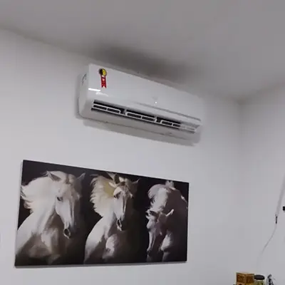 Split instalado em ambiente residencial